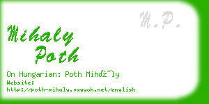 mihaly poth business card